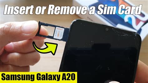 Insert SIM Card into SAMSUNG Galaxy A20 .